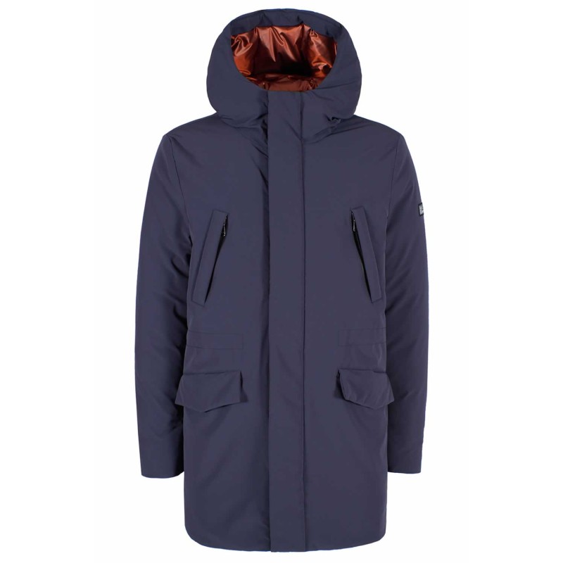 CAPPOTTO UOMO CON CAPPUCCIO TIPO PARKA YES ZEE O812/NT00 blu