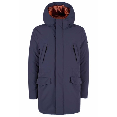 CAPPOTTO UOMO CON CAPPUCCIO TIPO PARKA YES ZEE O812/NT00 blu