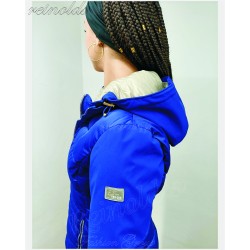 GIUBBINO DONNA TRAPUNTATO CON FINTO GILET STACCABILE YES ZEE J045 M800 0720 blu cina