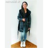 CAPPOTTO DONNA TIPO CHIODO IN ECOPELLE CON PELLICCIA SUL COLLO YES ZEE O032/KT00 nero