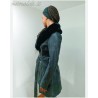 CAPPOTTO DONNA TIPO CHIODO IN ECOPELLE CON PELLICCIA SUL COLLO YES ZEE O032/KT00 nero