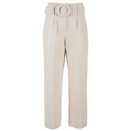 YES ZEE P353/E700  PANTALONE DONNA VITA ALTA CON CINTURA