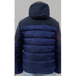 GIUBBINO DA UOMO BICOLORE TRAPUNTATO CON CAPPUCCIO YES ZEE J839/M9BI blu elettrico 0767