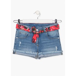 LOSAN SHORT IN DENIM CON...