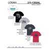 T-SHIRT DA UOMO LOSAN A MANICHE CORTE  CON STAMPA FRONTALE 211-1302AL