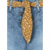 Shorts da ragazza in denim di cotone effetto felpa con cintura Losan 21G-6008AL