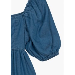 Abitino da ragazza in denim tencel losan 21G-7001AL