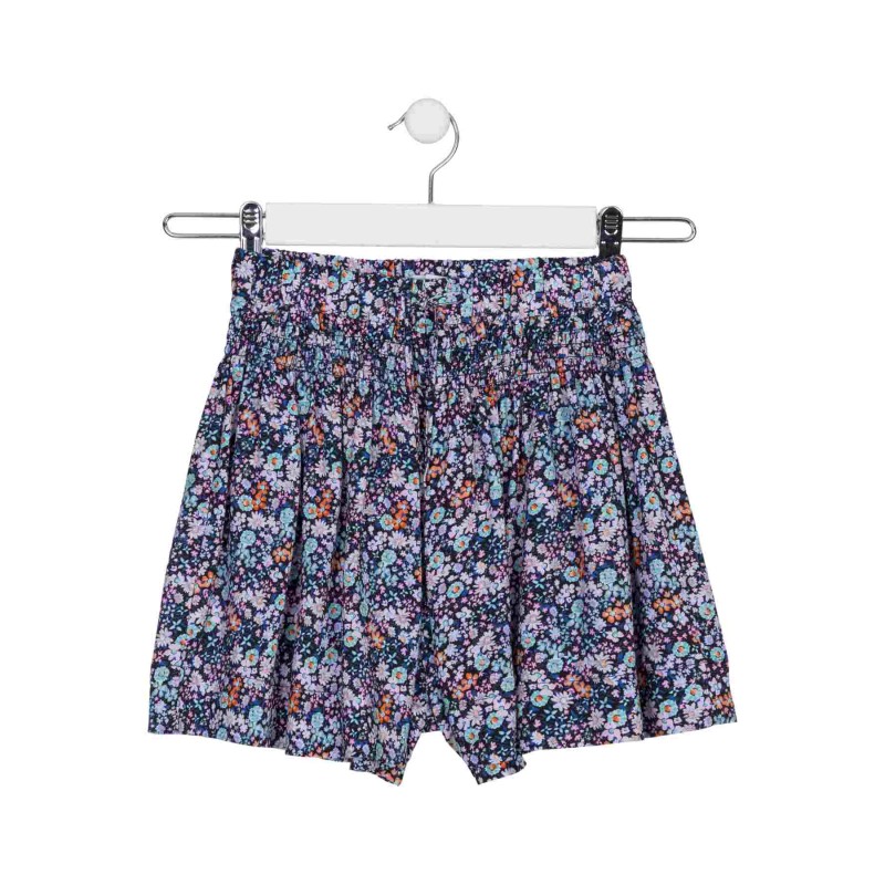 Short da ragazza in voile stampato con elastico in vita Losan 21G-9008AL