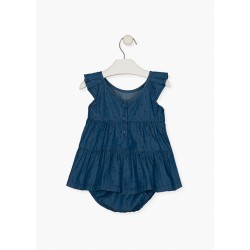 Abitino neonata in denim lavato losan 218-7026AL