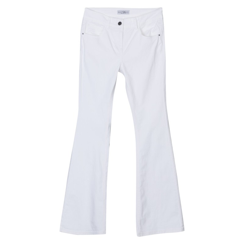 Pantalone da donna in denim colorato con fondo svasato Losan 21E-9015AL