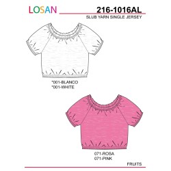 T-shirt da bambina a maniche corte in cotone Losan 216-1016AL