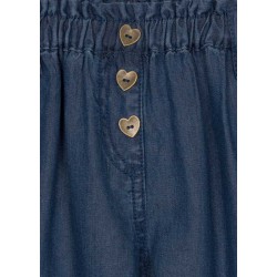 Pantalone da bambina in tencel denim con elastico in vita Losan 216-9007AL