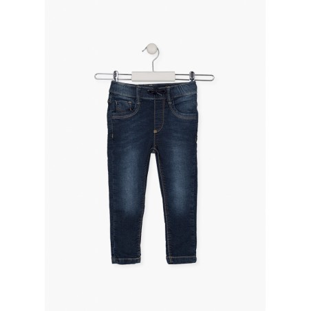 Pantaloni in denim effetto pile - Bambino. - 225-6P10AL - Denim grigio