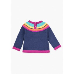 Maglione in tricot - Neonata. - 228-5005AL - Blu chiaro