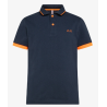 SUN68 - BOY'S POLO SMALL  STRIPE FLUO EL. - A33320 - Blu navy