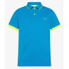 SUN68 - BOY'S POLO SMALL  STRIPE FLUO EL. - A33320 - Turchese