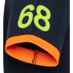 SUN68 - BOY'S POLO LOGO  FLUO EL. - A33322 - Blu navy