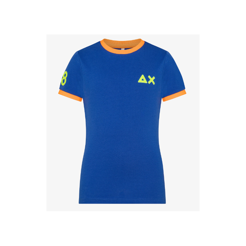 SUN68 - BOY'S T-SHIRT LOGO  FLUO - T33322 - Royal