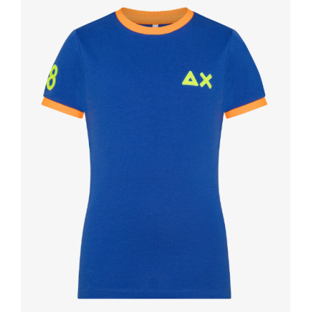 SUN68 - BOY'S T-SHIRT LOGO  FLUO - T33322 - Royal