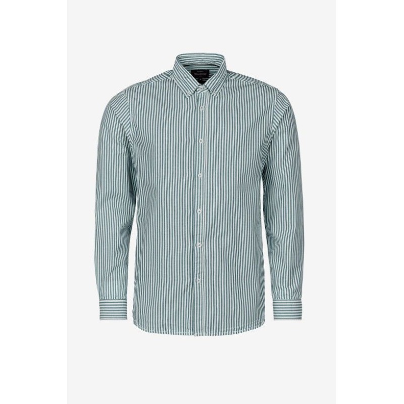 Camicia da uomo con vestibilità slim a maniche lunghe con collo botton-down e tessuto bacchettato Columbia_1 10049952 880