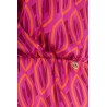 Abito scollato da donna modello sottoveste lungo in tessuto a fantasia A444/CT00  VARIANTE FUCSIA 2424 Yes Zee