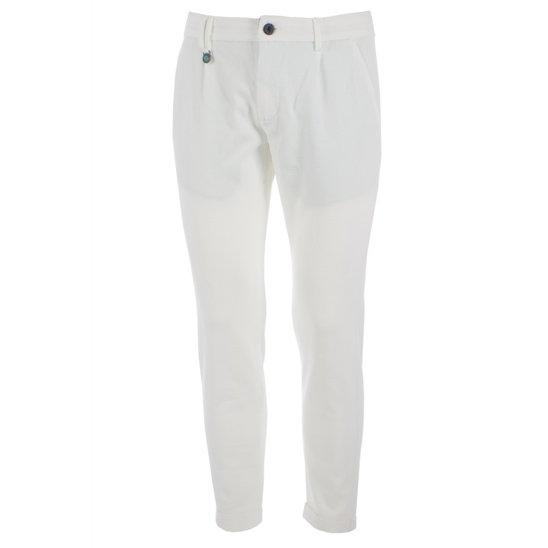 Pantalone slim da uomo con taglio modello chinos e pinces P660/FE00  BEIGE 0222 Yes Zee