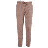 Pantalone da uomo in misto lino tipo chinos con vestibilità slim e coulisse          P698/DK00  ECRU 0250 Yes Zee