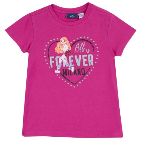 T-shirt con manica corta Cotone sostenibile Graziosa stampa Bambina chicco 09067950000000 018 FUXIA 018