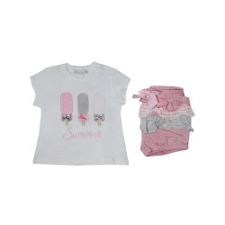 Loleta completo 2 pezzi da neonata con T-Shirt e Shorts