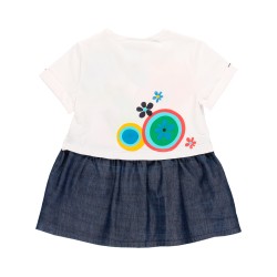 Boboli 224109 Vestito jersey combinato per bimba