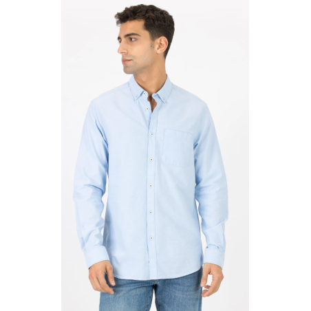 Camicia da Uomo con colletto a patta con bottoni e maniche lunghe. Chiusura frontale con bottoni. Tasca frontale. 10046898 Tommy