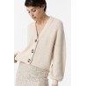 Cardigan da donna corto in maglia con bottoni grandi e maniche a palloncino 10051750 Trevo_1 153 a Tiffosi