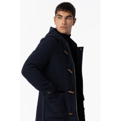 Cappotto da uomo modello montgomery con cappuccio e con alamari in legno 10051044 Garner 790 a Tiffosi