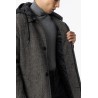 Cappotto da uomo monopetto con tessuto spigato e cappuccio in nylon 10051088 Marlon 255 a