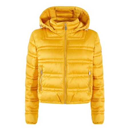 GIUBBINO DONNA CORTO TRAPUNTATO CON CAPPUCCIO   Yes Zee J054 M800  a 0322 GIALLO Tessuto: 100%PL  Collezione autunno/inverno