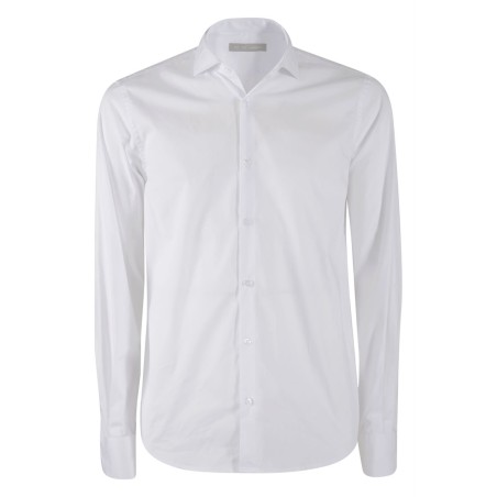 CAMICIA UOMO COLLO ALLA FRANCESE A MANICHE LUNGHE Yes Zee C809 U500  a 0101 BIANCO Tessuto: 97%CO  3%EA Collezione autunno/inver