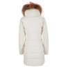 CAPPOTTO DONNA TRAPUNTATO CON CAPPUCCIO E PELLICCIA Yes Zee O004 NT00  a 0245 SABBIA Tessuto: 88%NY 12%EA Collezione autunno/inv