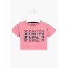 T-shirt a maniche corte con stampa - Ragazza. - 22G-1633AL - Rosa