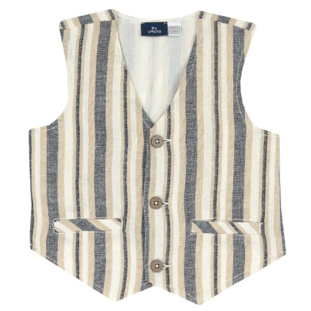 Gilet a righe in misto lino da Bambino 09005569000000 CHICCO