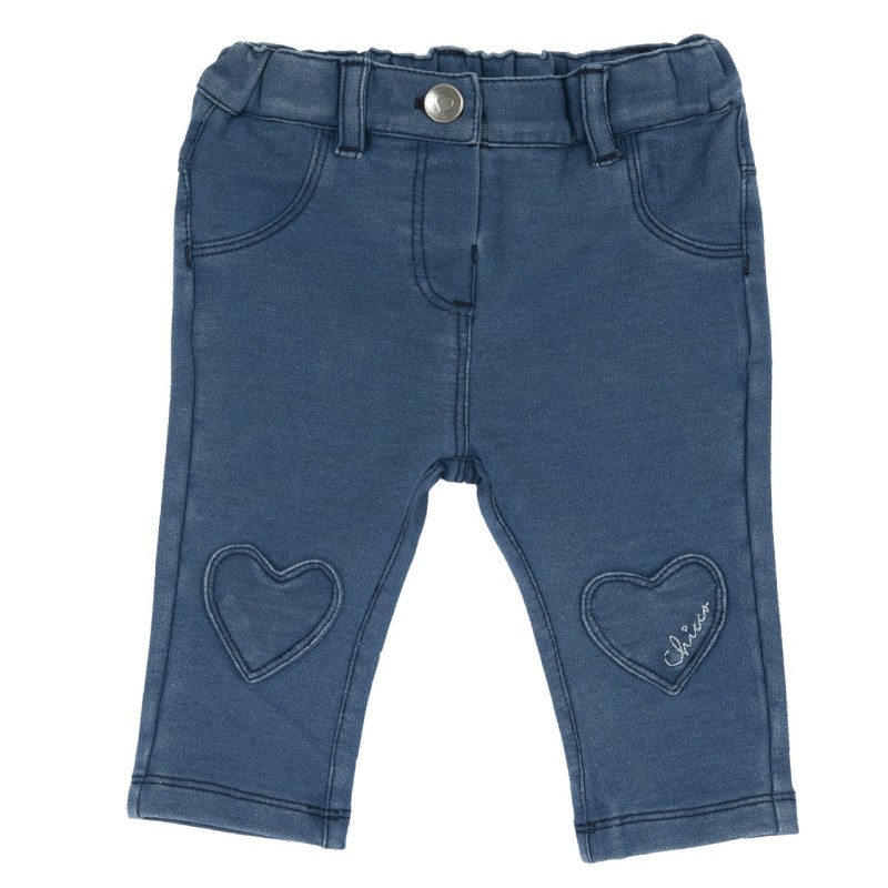 Pantaloni in felpa elasticizzata effetto denim da Neonata 09055924000000 CHICCO