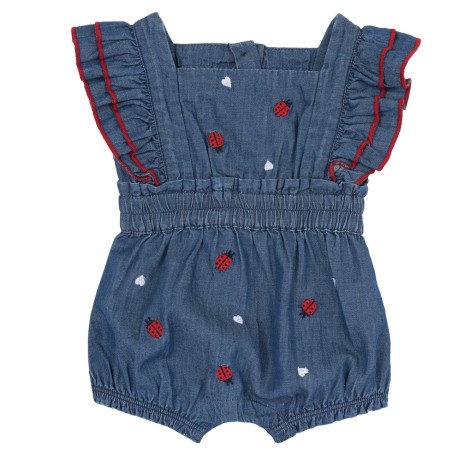 Pagliaccetto in denim leggero ricamato da Neonata 09057183000000 CHICCO