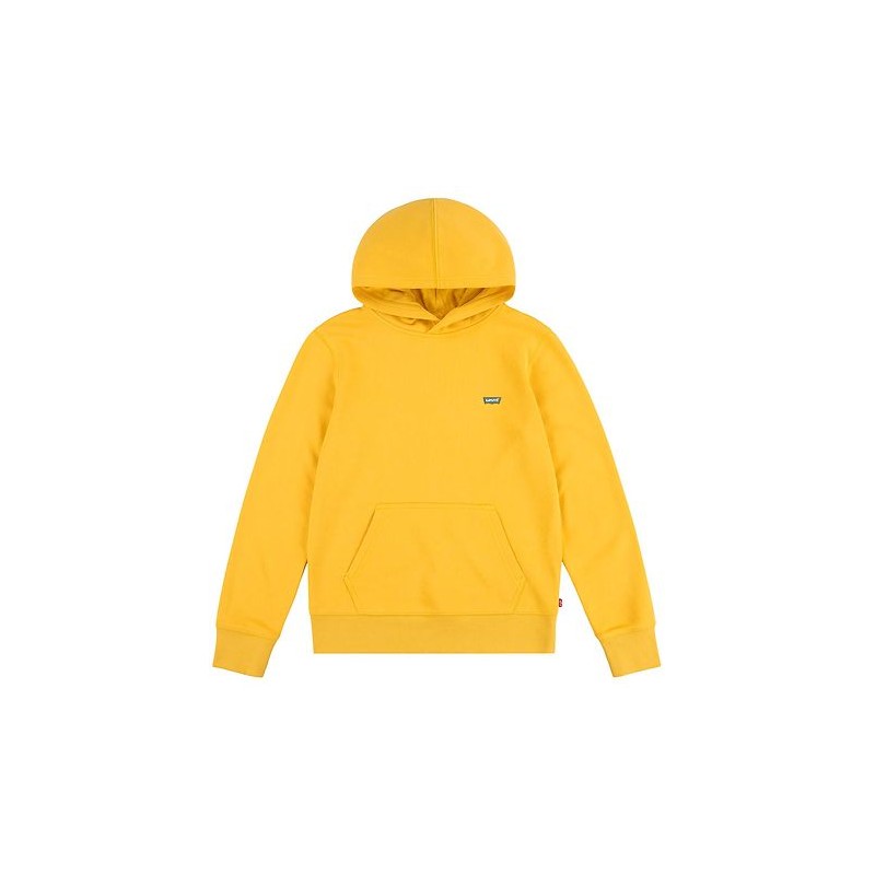 Felpa con cappuccio Smart Levis di colore giallo con logo ricamato verde e bianco sul petto a sinistra da bambino Y6D 8EK422 Lev