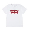 T-shirt girocollo a maniche corte di colore bianco con stampa batlogo rossa da bambina W5J 3EK825 Levi's