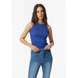 Top da Donna 10053903 Brave_2 b 760 Blue Tessuto: 95% COTTON 5% ELASTANE