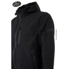 GIUBBINO DA UOMO TIPO BOMBER IN TESSUTO TRASPIRANTE ANTIPIOGGIA CON CAPPUCCIO STACCABILE Yes Zee J503 NT00  b 0801 NERO Tessuto: