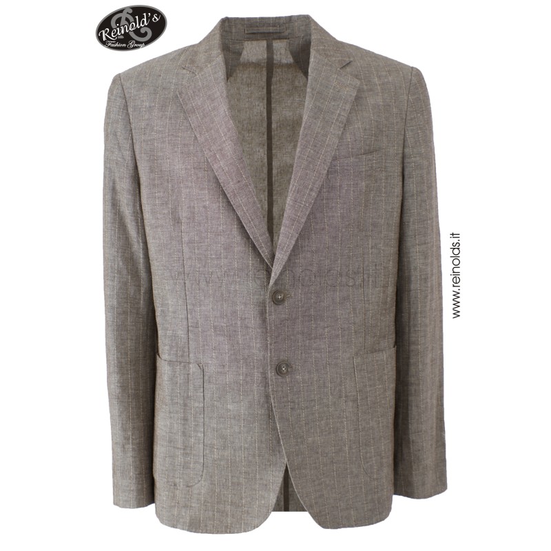 GIACCA DA UOMO TIPO CLASSICA, SFODERATA Yes Zee G557 KP00  b 2222 VARIANTE BEIGE Tessuto: 55%LI 45%CO