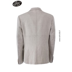 GIACCA DA UOMO DOPPIOPETTO IN MISTO LINO Yes Zee G522 KQ00  b 0222 BEIGE Tessuto: 55%LI 45%CO