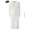 CARDIGAN DONNA LUNGO, IN MAGLIA Yes Zee O434 BZ00  b 0101 BIANCO Tessuto: 65%VI 35%PL