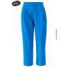 PANTALONE DONNA MORBIDO CON PINCES Yes Zee P350 CH00  b 0743 TURCHESE Tessuto: 95%PL 5%EA