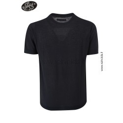 MAGLIA UOMO GIROCOLLO, MANICHE CORTE Yes Zee M715 DH00  b 0801 NERO Tessuto: 100%CO